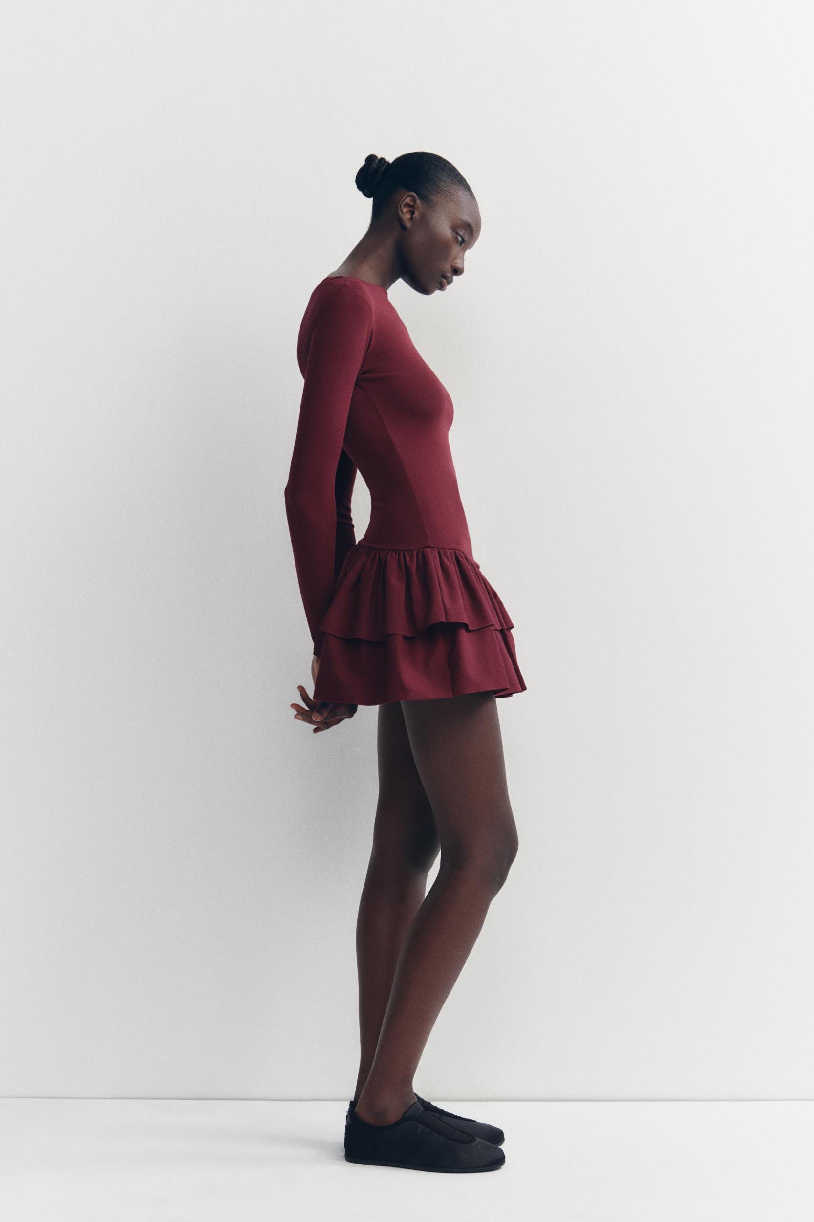 SHORT RUFFLED DRESS Product Image