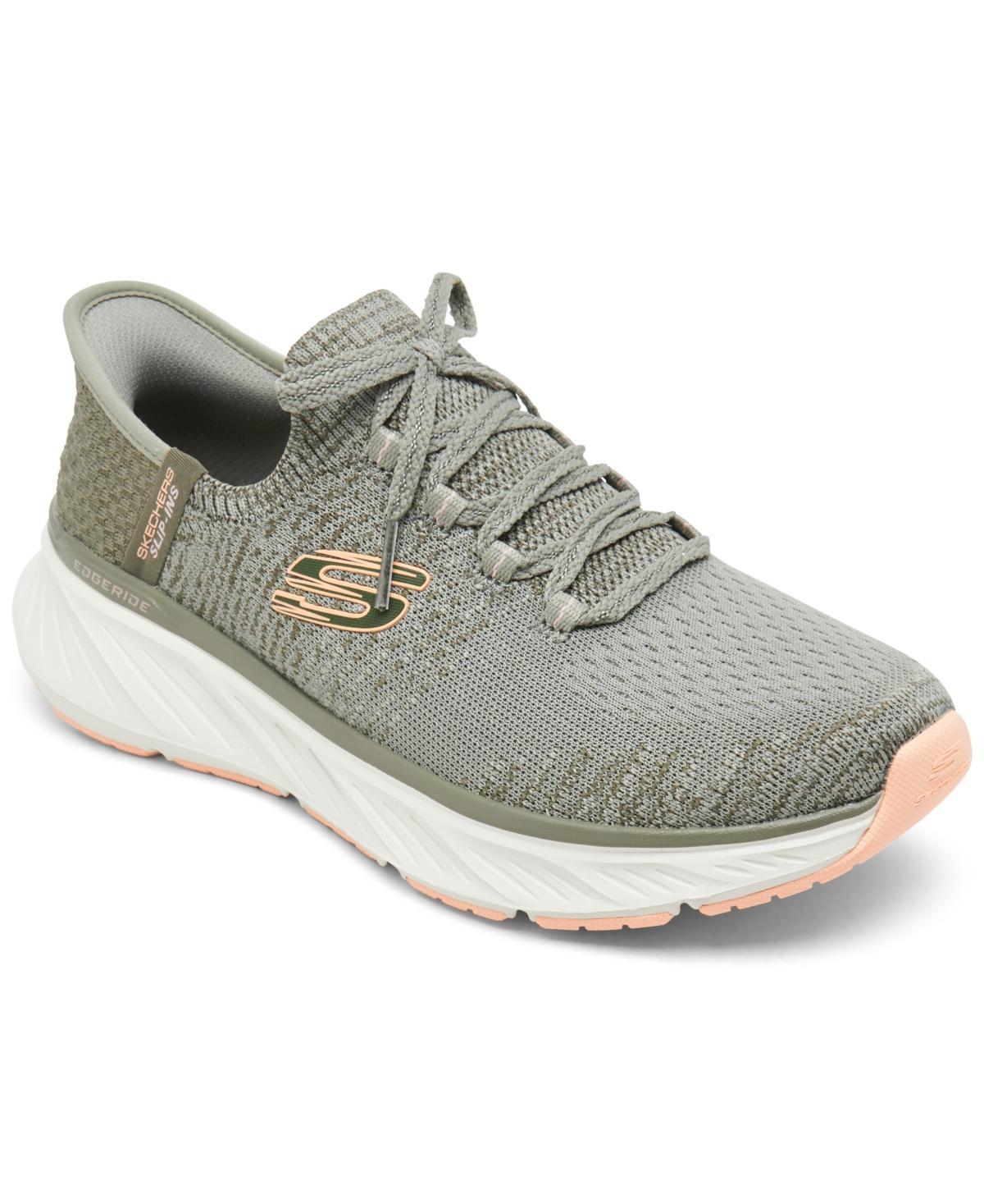 Skechers Hands Free Slip-ins® Edgeride Women's Sneakers, Size: 6, Green Orange Product Image