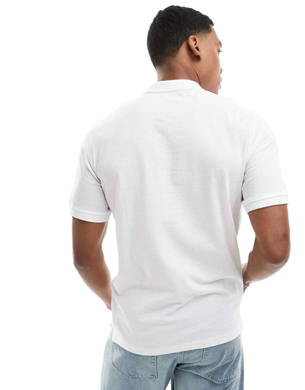 Jack & Jones polo with zip in white Product Image