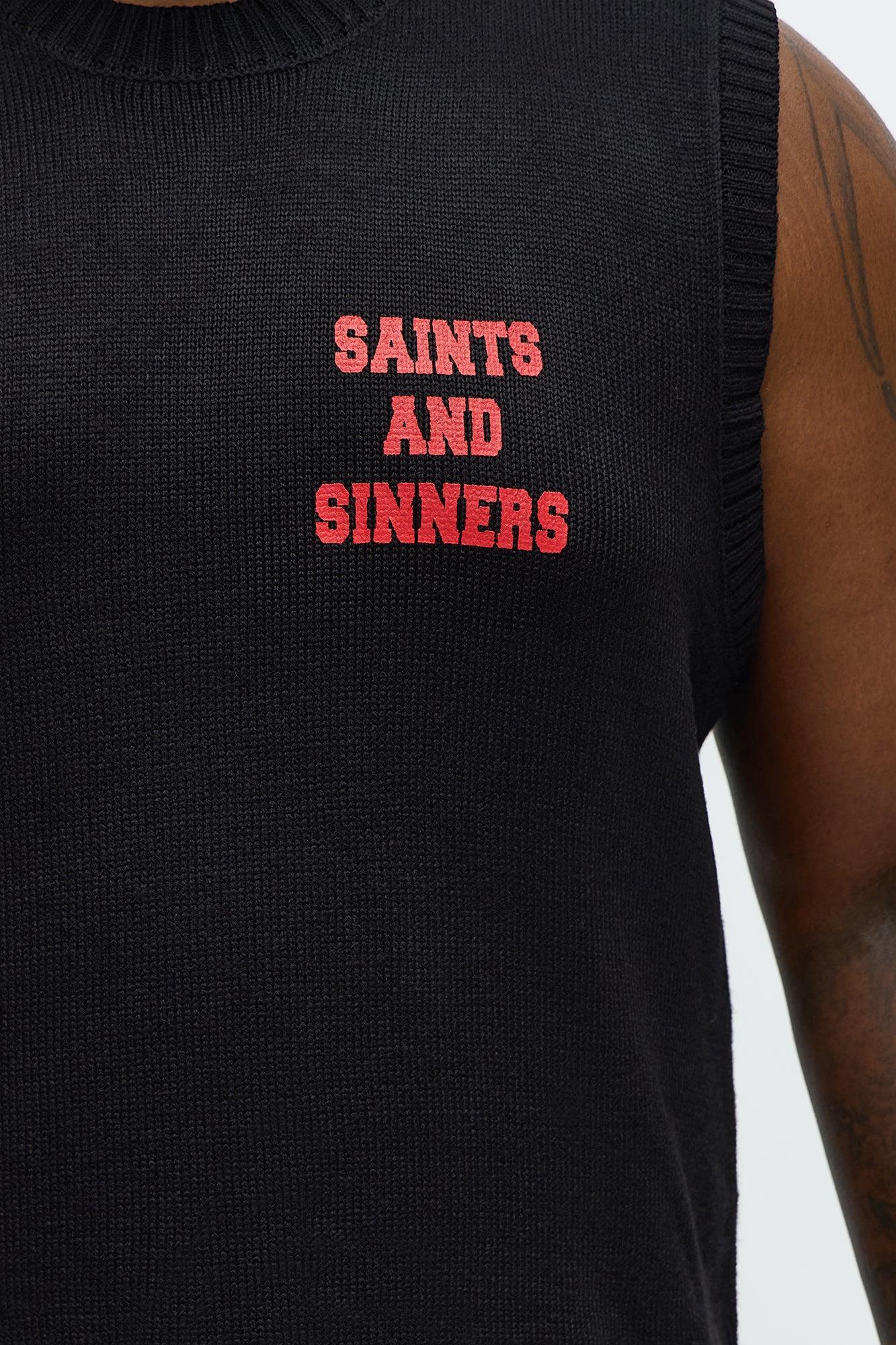 Social Club Sweater Vest - Black Product Image