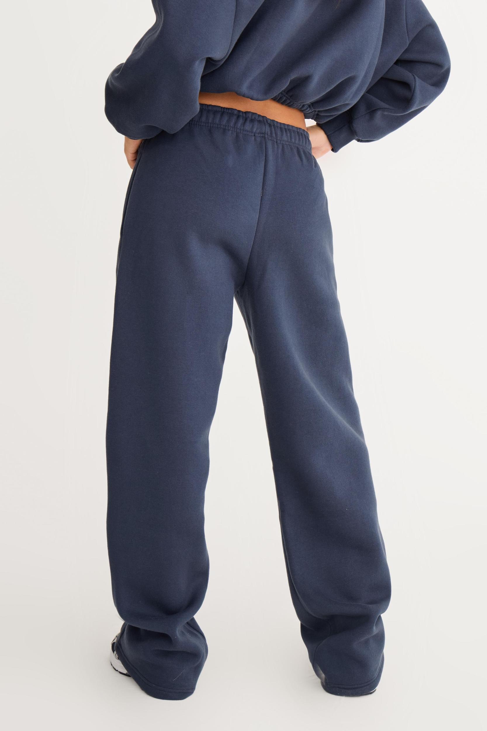 Navy Drawcord Hem Oversized Sweatpants Product Image