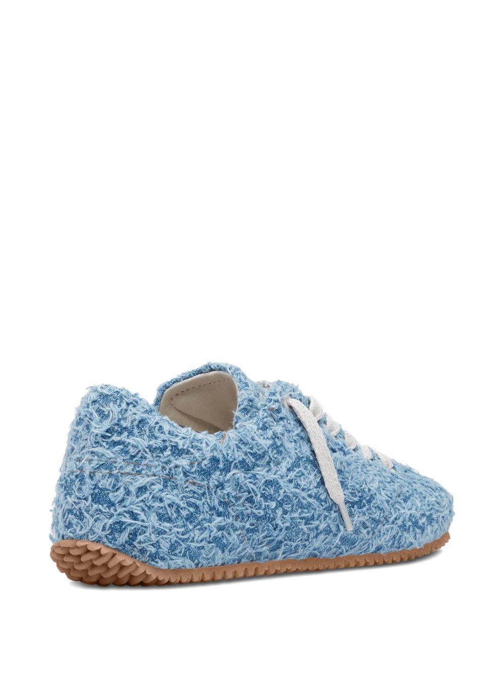 Tact fuzzy-textured lace-up sneakers Product Image