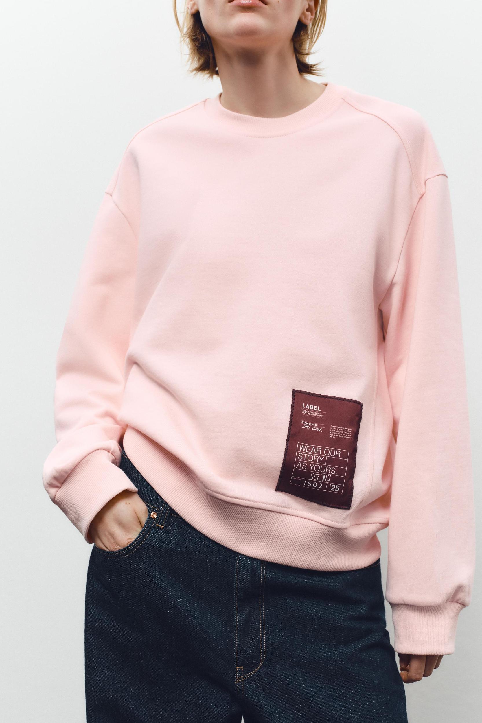 LABEL COTTON SWEATSHIRT Product Image