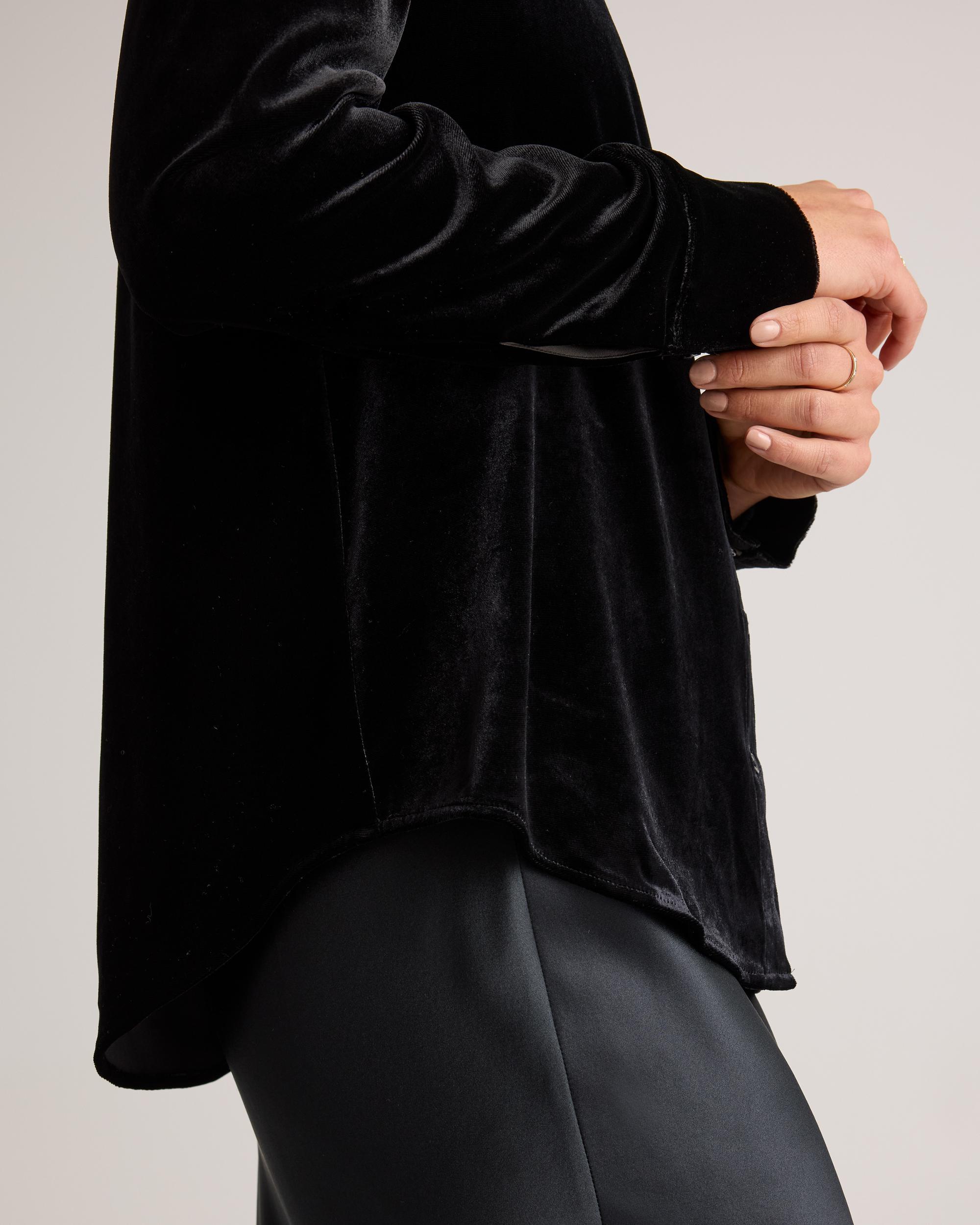 Quince | Women's Stretch Silk Velvet Long Sleeve Shirt Product Image