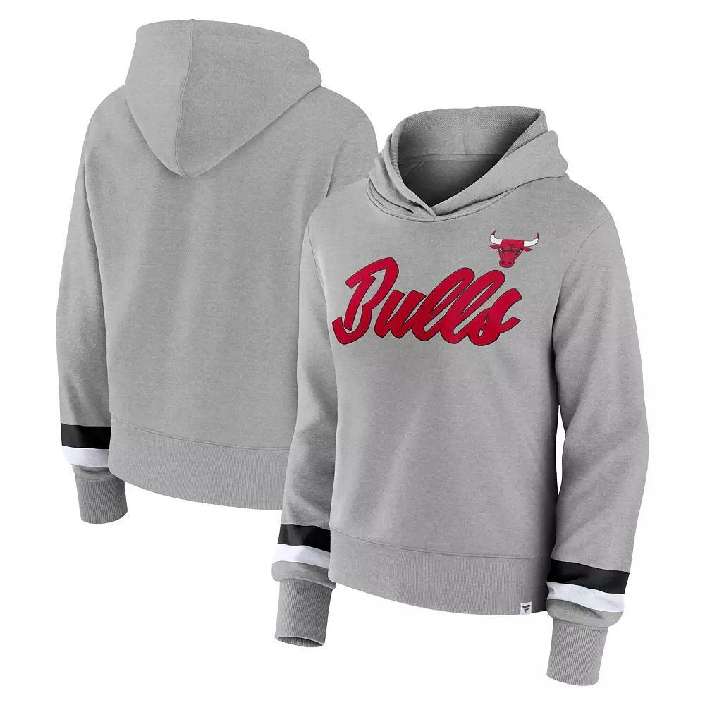 Women's Fanatics Branded Heather Gray Chicago Bulls Halftime Pullover Hoodie, Size: XL, Grey Product Image