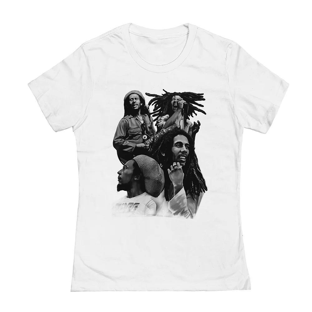 Juniors' Bob Marley Lyric Free Graphic Tee, Girl's, Size: Small, White Product Image