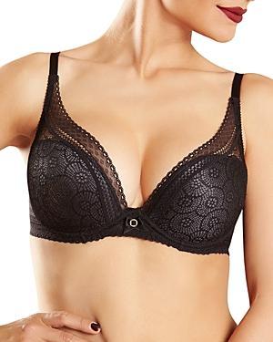Festivite Lace Plunge Bra, Bright Pink Product Image