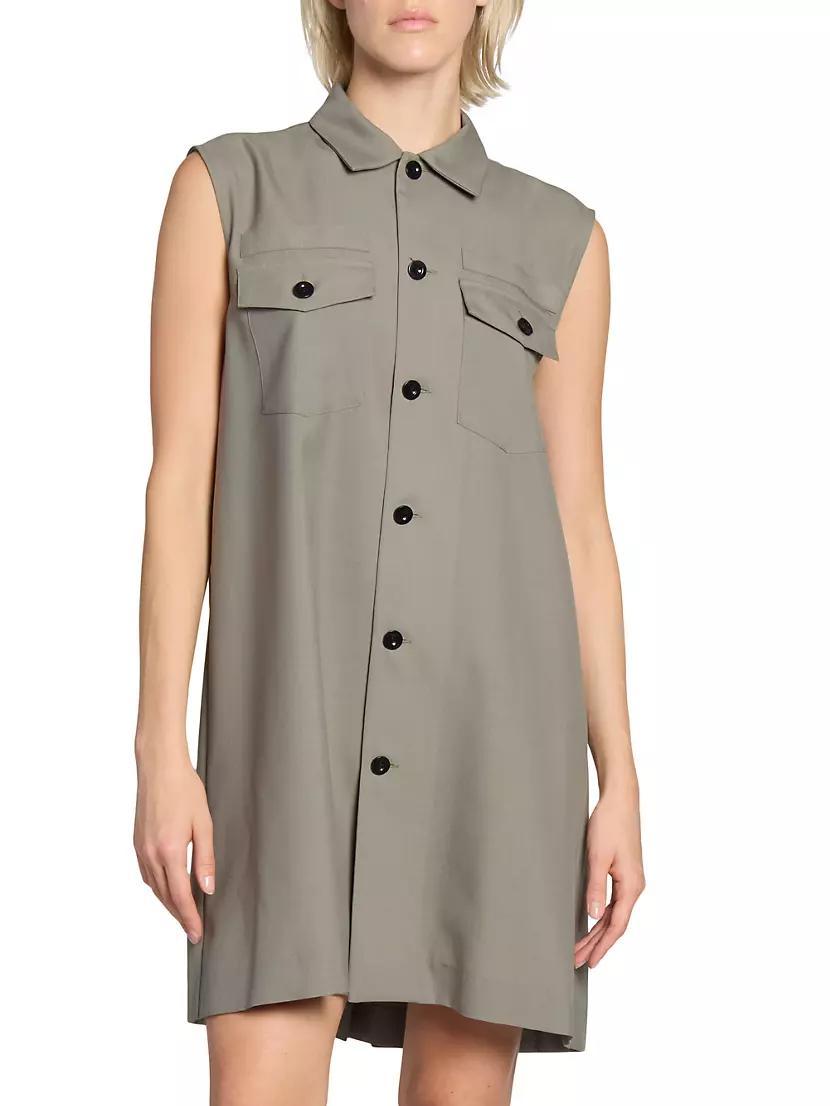 Suiting Button-Front Shift Dress Product Image