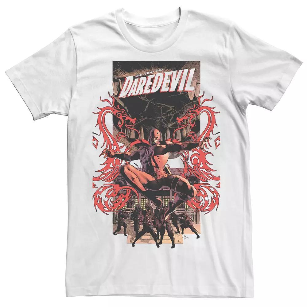 Men's Marvel's Daredevil Red Dragons Comic Cover Tee, Size: XXL, White Product Image