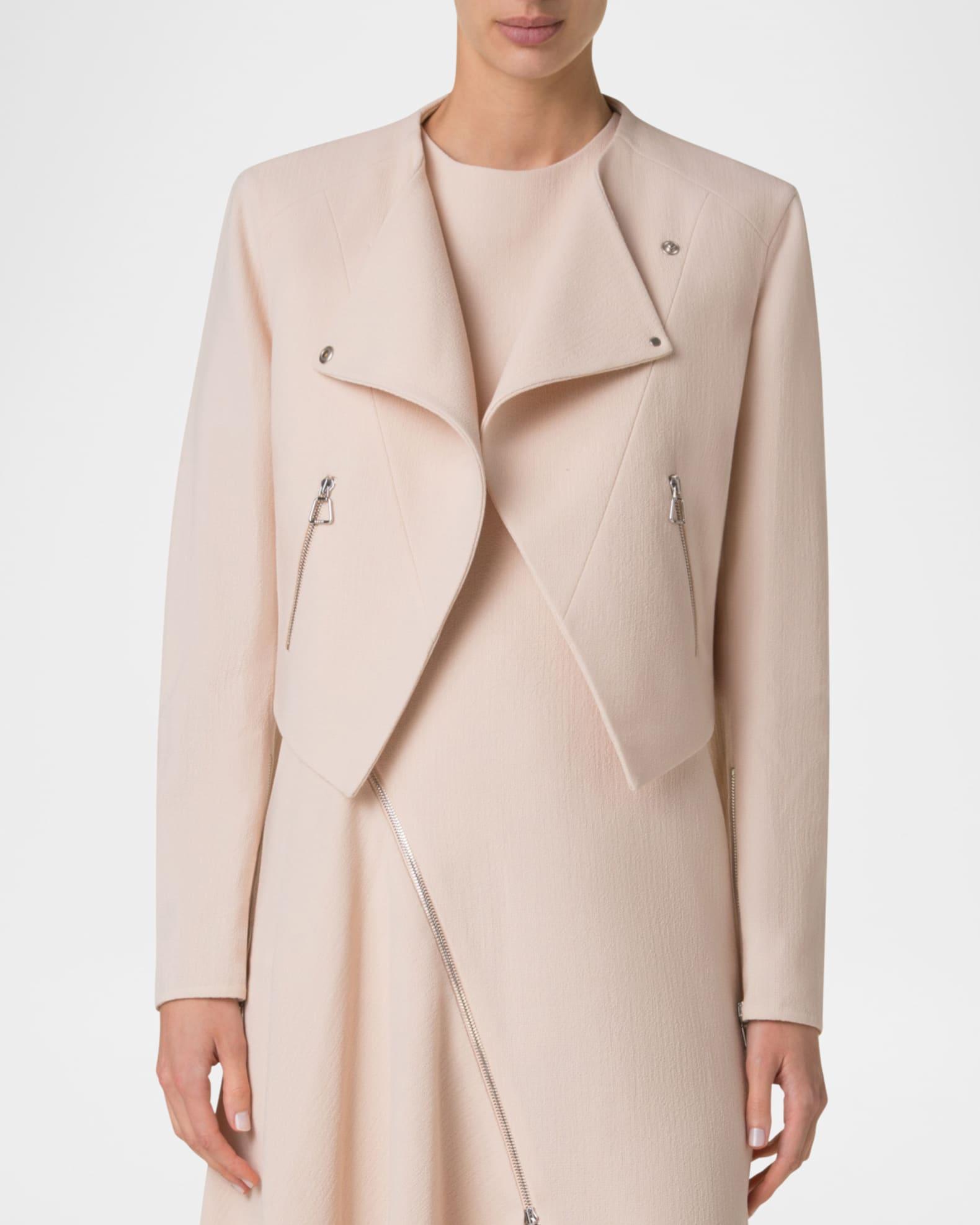 Ariel Asymmetric Wool Crepe Jacket Product Image