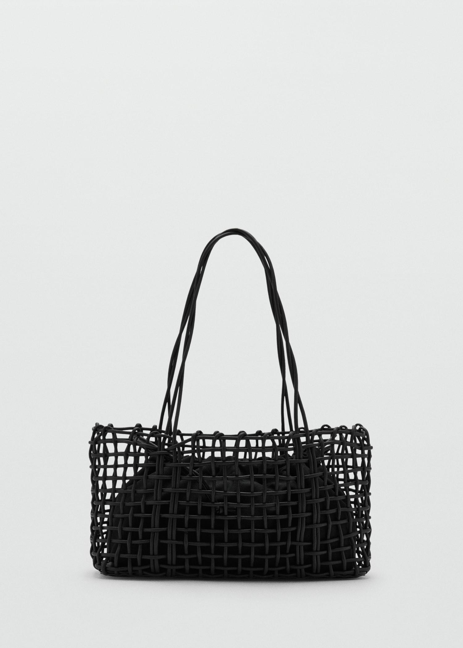 Medium woven shoulder bag - Women | MANGO USA Product Image