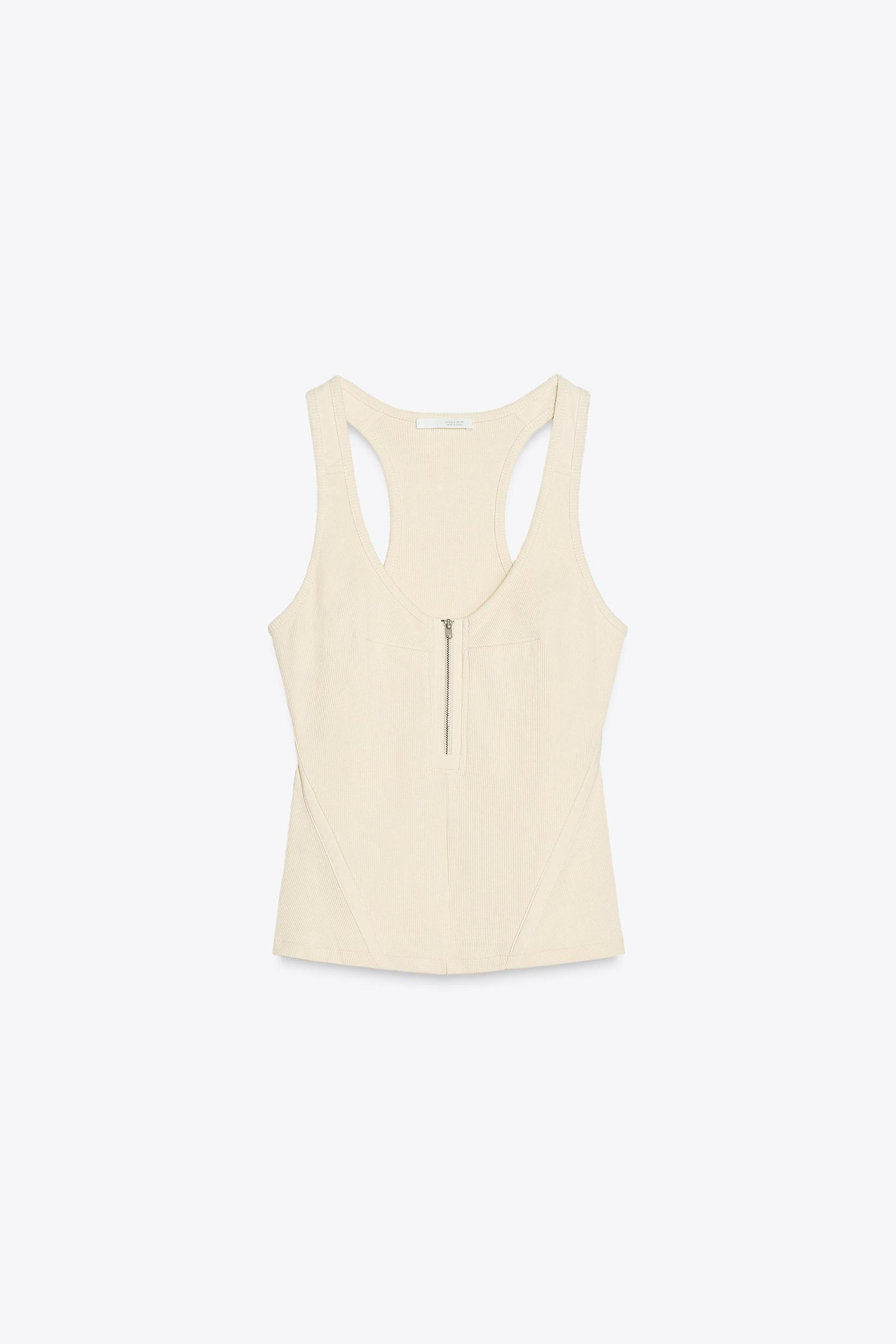 RIBBED ZIPPER T-SHIRT Product Image