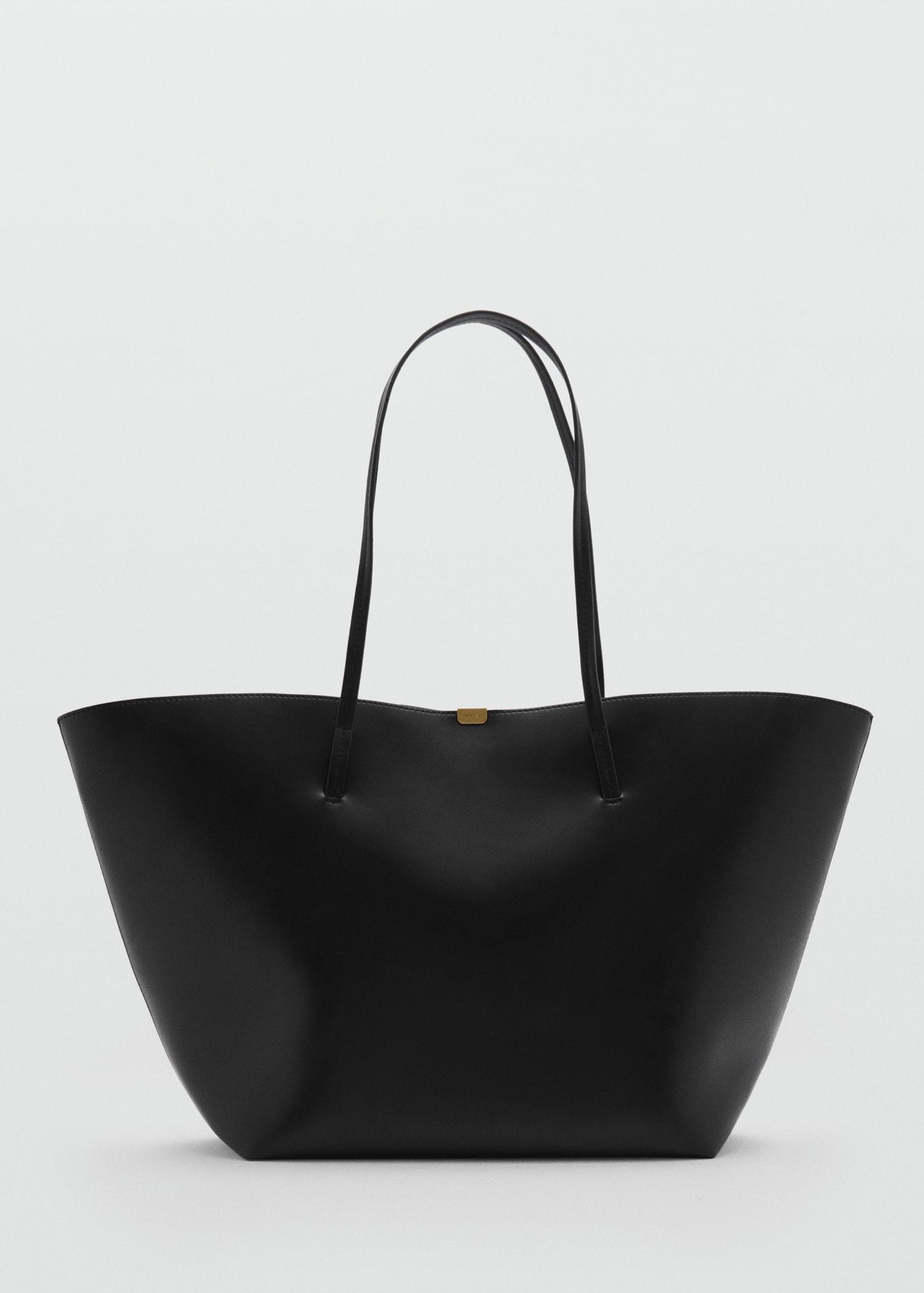 Shopper bag with metallic detail - Women | MANGO USA Product Image