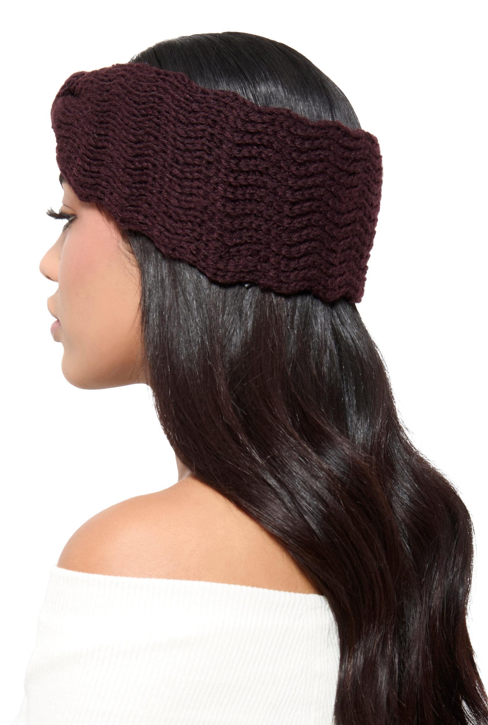 Crochet Bow Headband Female Product Image