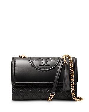Womens Large Fleming Leather Tassel Crossbody Bag Product Image