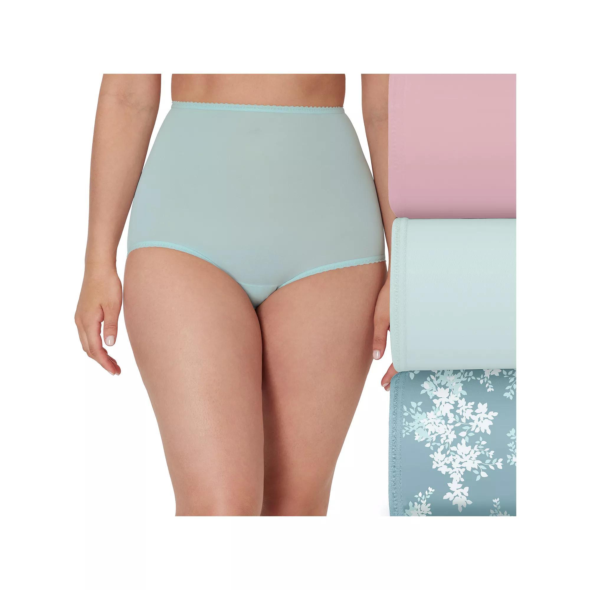 Bali Skimp Skamp 3-Pack Brief Underwear DFA633, Women's, Size: 7, Pink Glass Blue Product Image