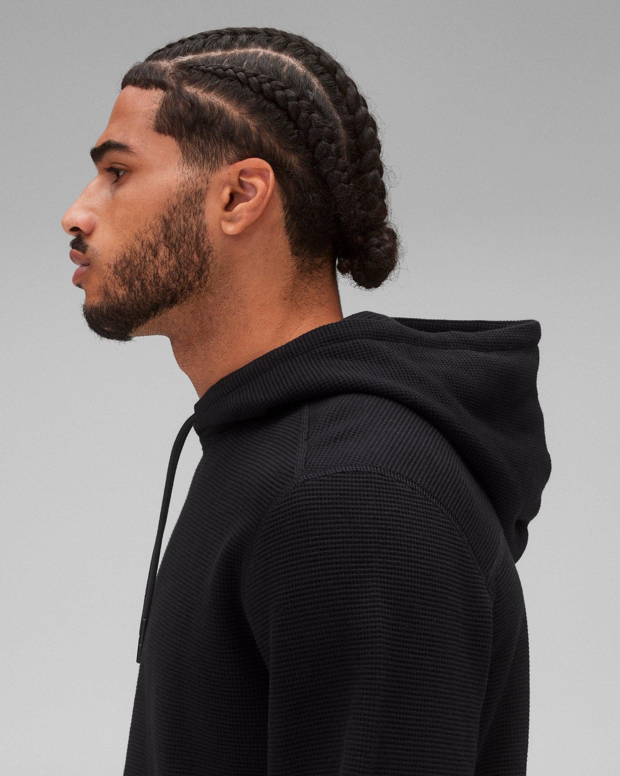 Lightweight Waffle Standard Hoodie Male Product Image