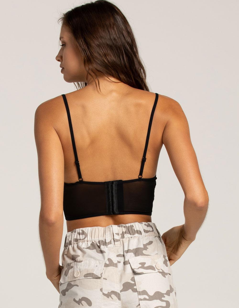 TILLYS Lace Corset Womens Top - BLACK Product Image