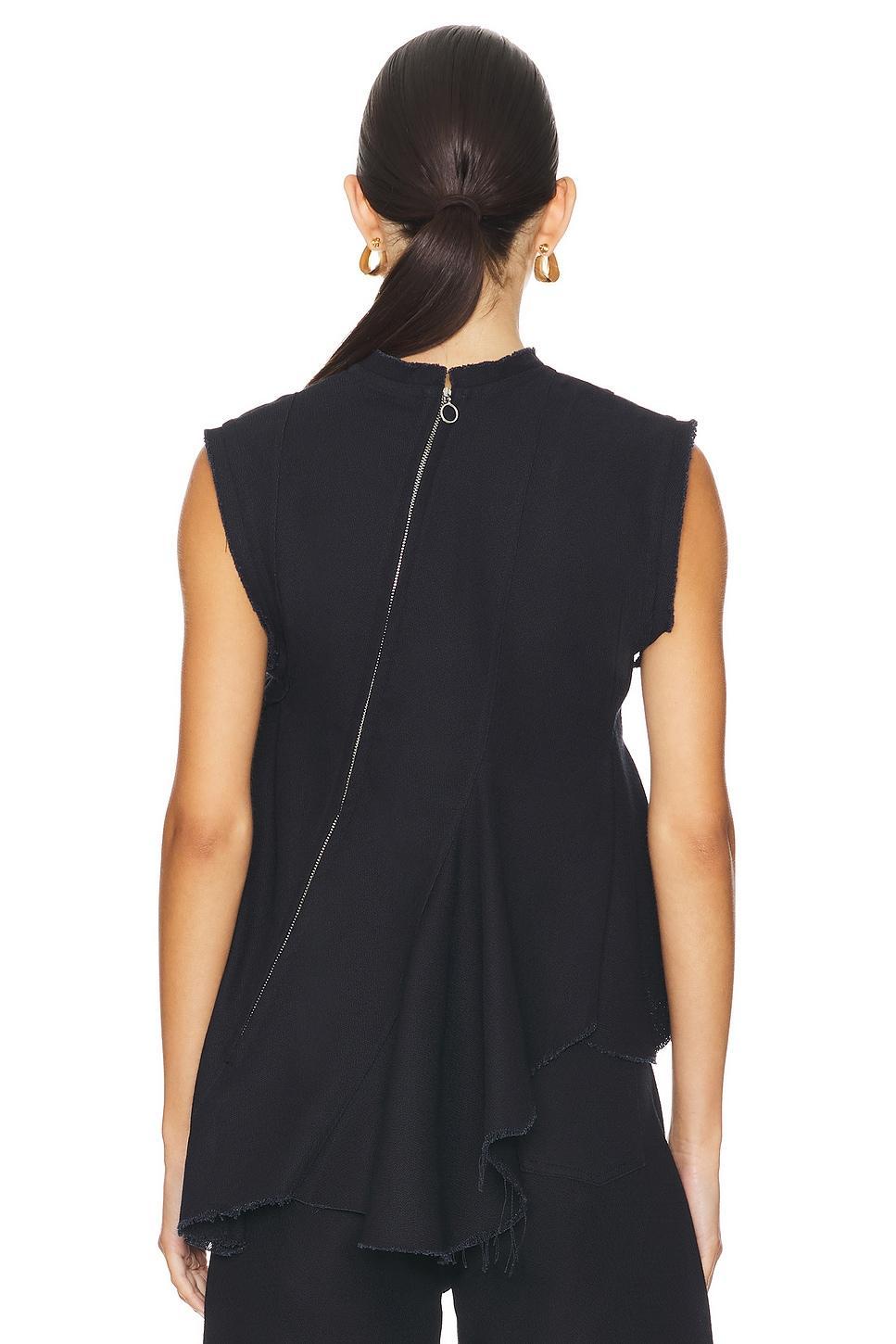 Sleeveless Top With Asymmetric Flounce Hem Marques ' Almeida Product Image
