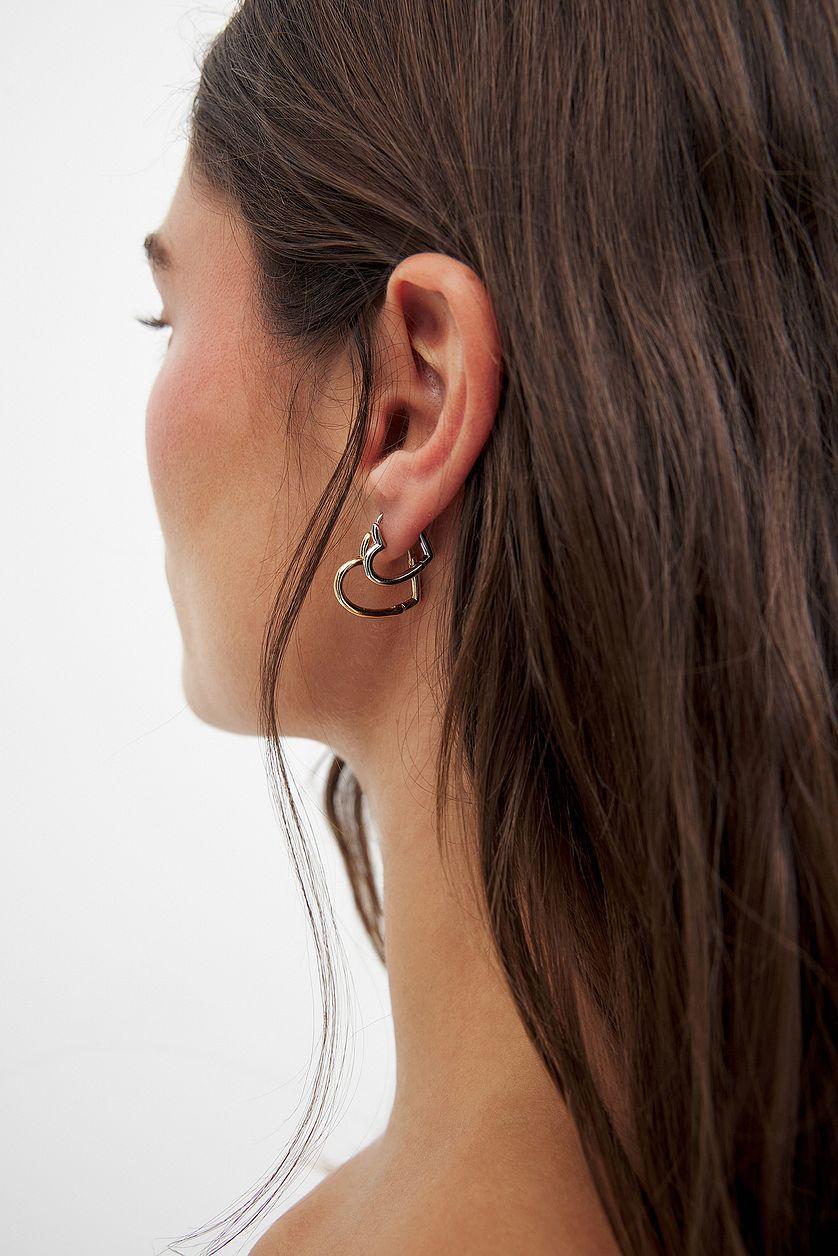 2-pack Small Heart Hoops Product Image