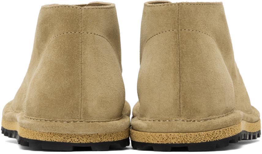 DRIES VAN NOTEN Beige Suede Desert Boots In 103 Beige Product Image