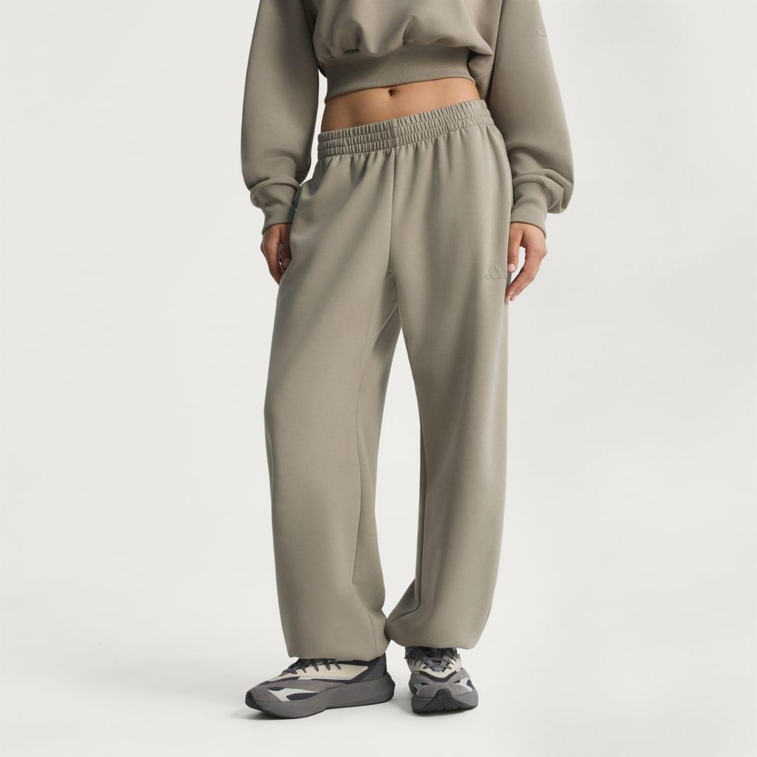adidas Soft Lux Loose Pant Off White XS Womens Product Image