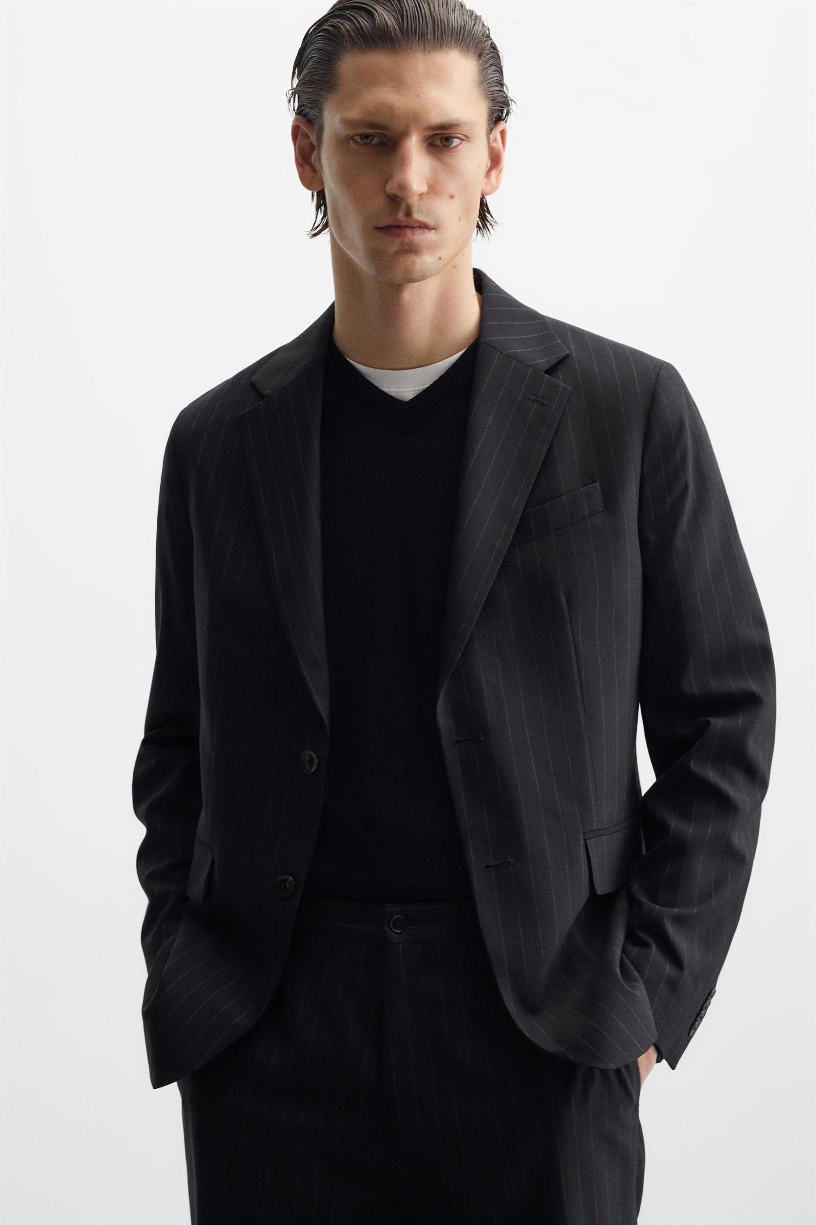 PINSTRIPE SUIT JACKET Product Image