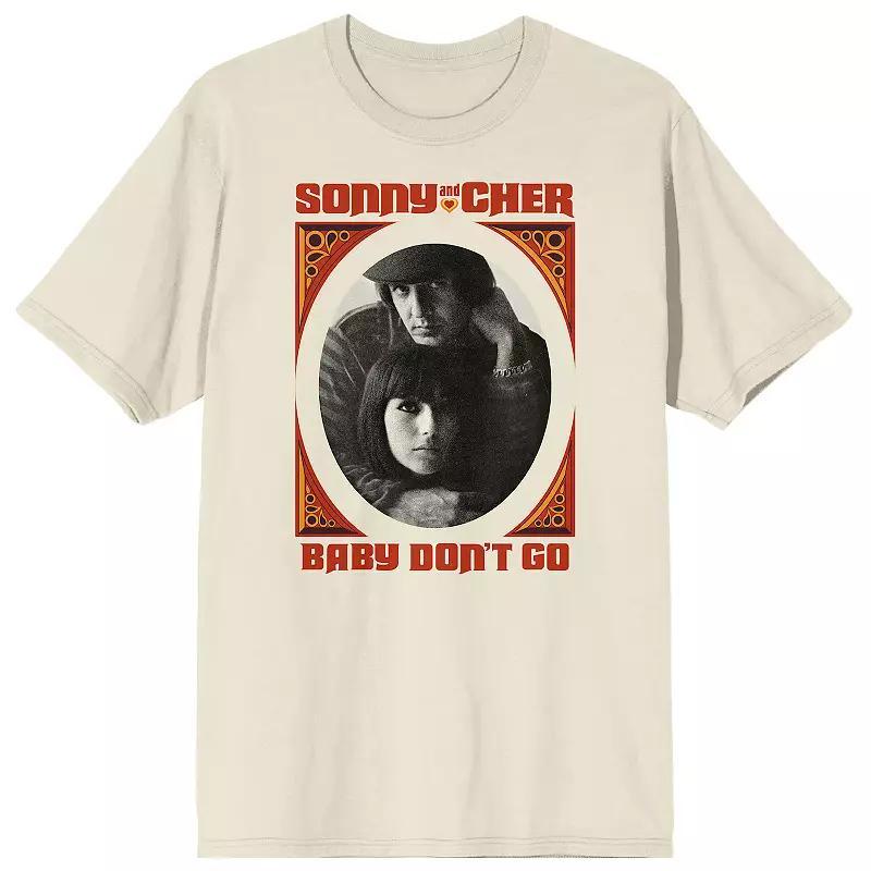 Men's Sonny & Cher Baby Don't Go Graphic Tee, Size: Small, Beige Product Image