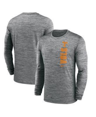 Men's Nike Heather Gray Oregon Ducks 2024 Sideline Velocity Performance Long Sleeve T-Shirt, Size: Large, Grey Product Image