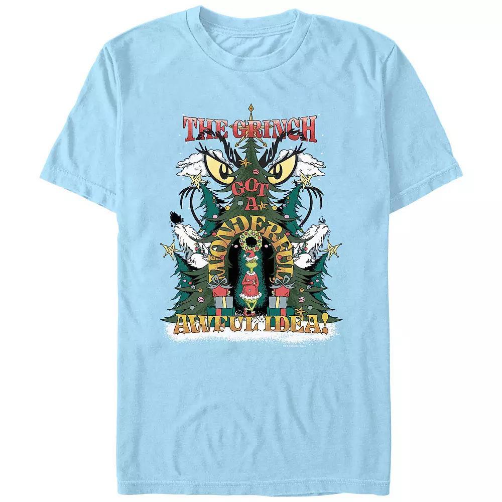 Big & Tall Dr. Seuss Grinch Got A Wonderful Awful Idea Graphic Tee, Men's, Size: XXL, Light Blue Product Image