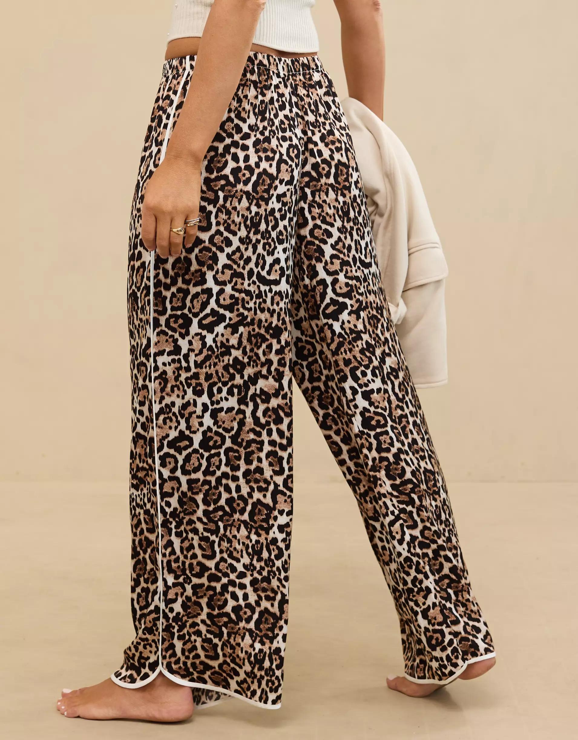 Aerie Off-Duty Satin Piping Trouser PJ Product Image
