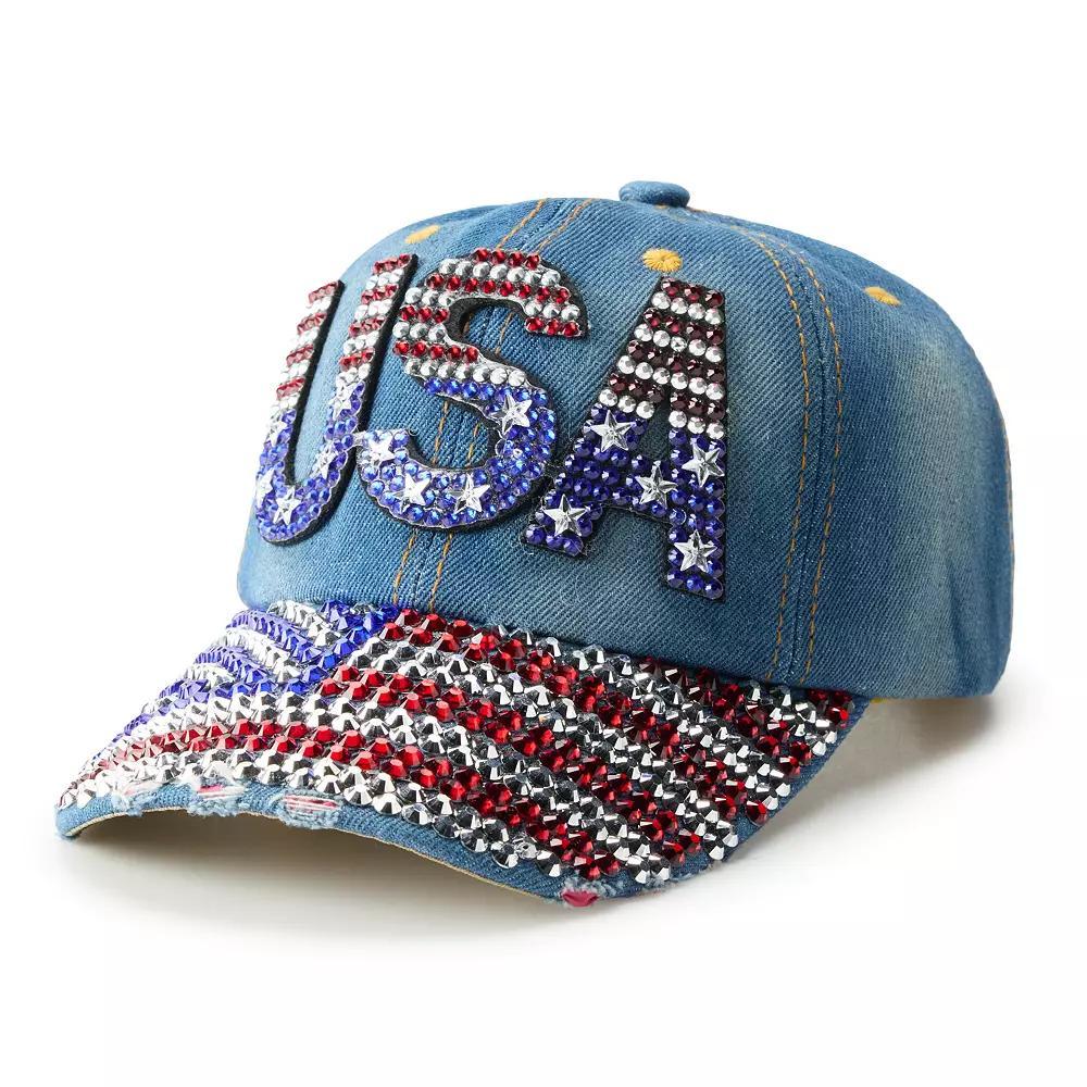 Women's Collection XIIX USA Flag Baseball Hat, Blue Product Image