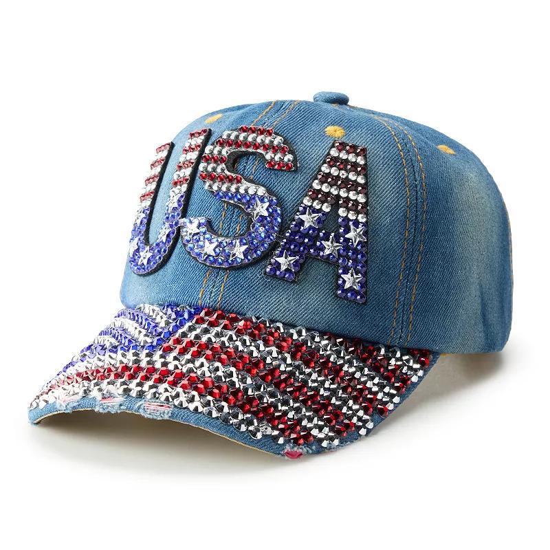 Women's Collection XIIX USA Flag Baseball Hat, Blue Product Image