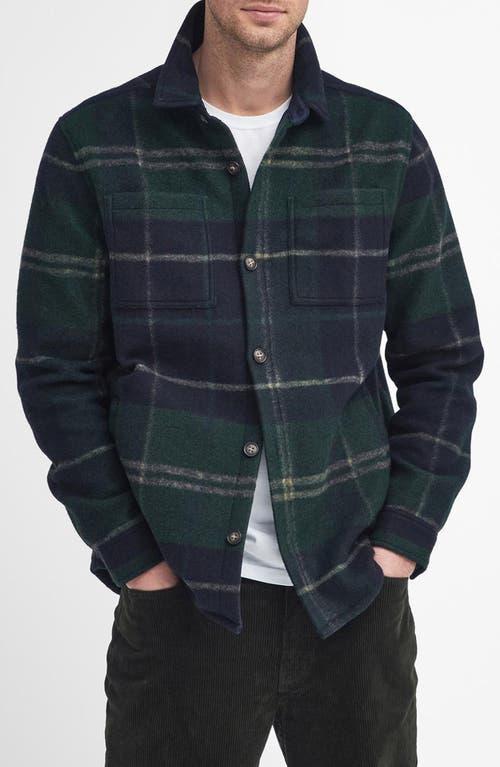 BARBOUR Chapter Check Tailored Fit Button Down Overshirt In Green Loch Tartan Product Image