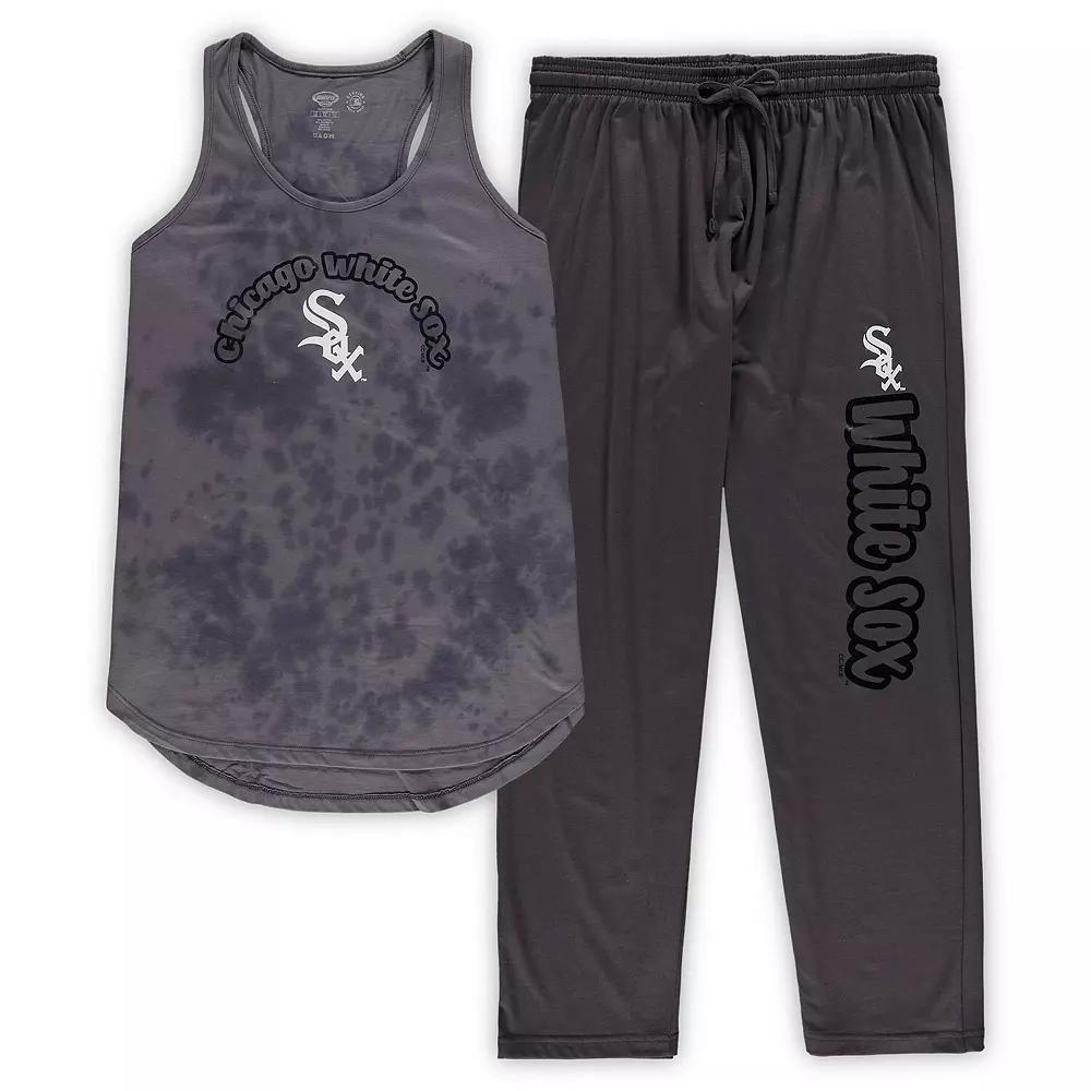 Women's Concepts Sport Charcoal Chicago White Sox Plus Size Jersey Tank Top & Pants Sleep Set, Size: 4XL Product Image