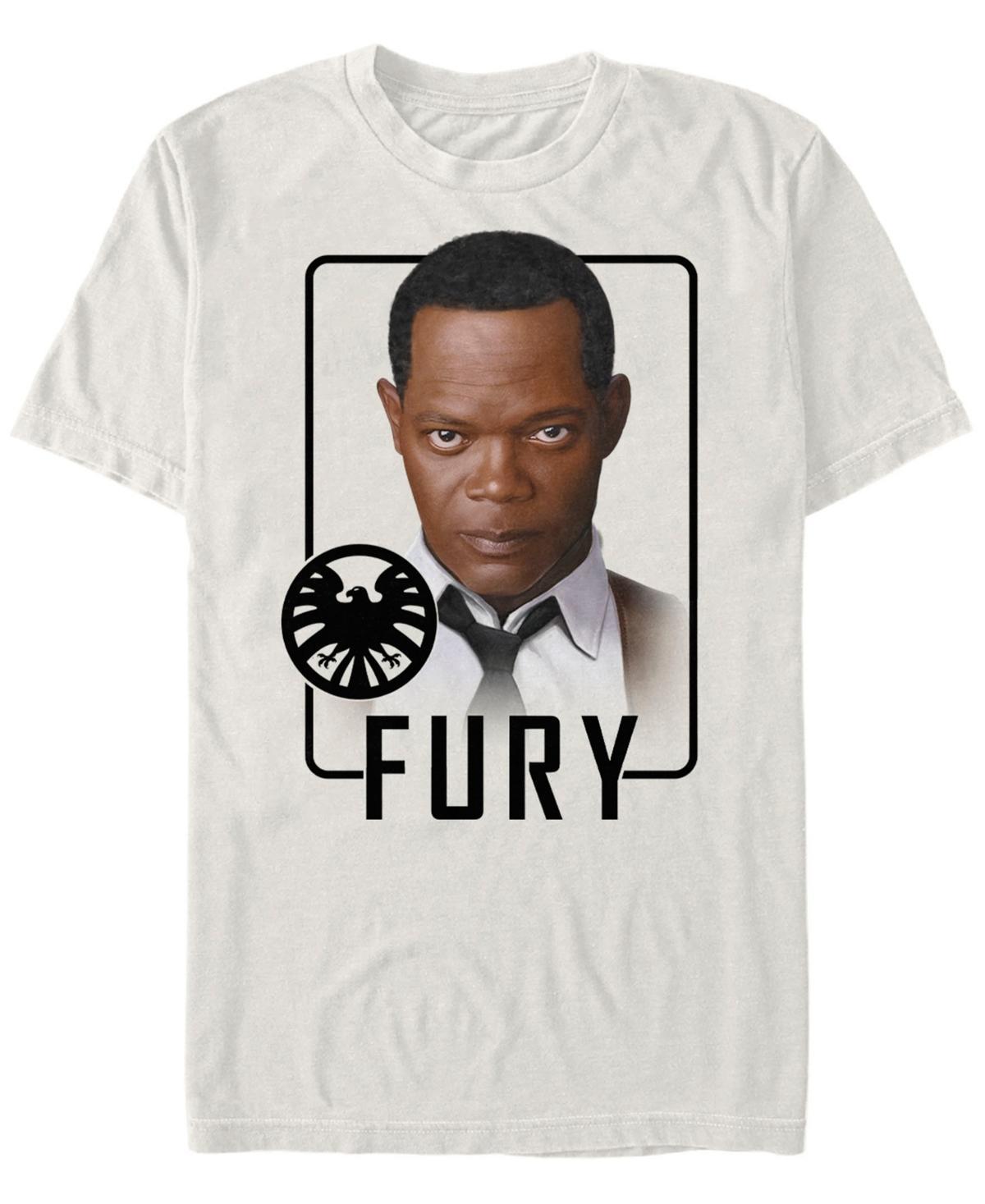 Men's Captain Marvel Nick Fury Shield Agent Tee, Size: 3XL, Natural Product Image