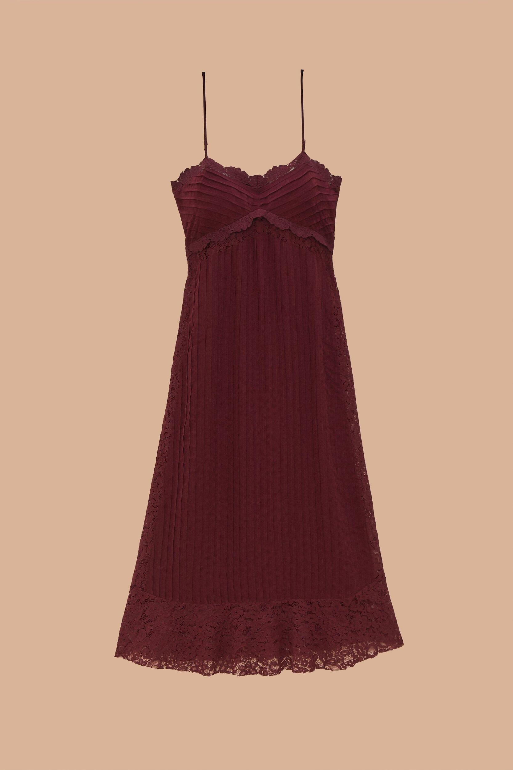Purple Lace Sleeveless Midi Dress, PURPLE / XL Product Image
