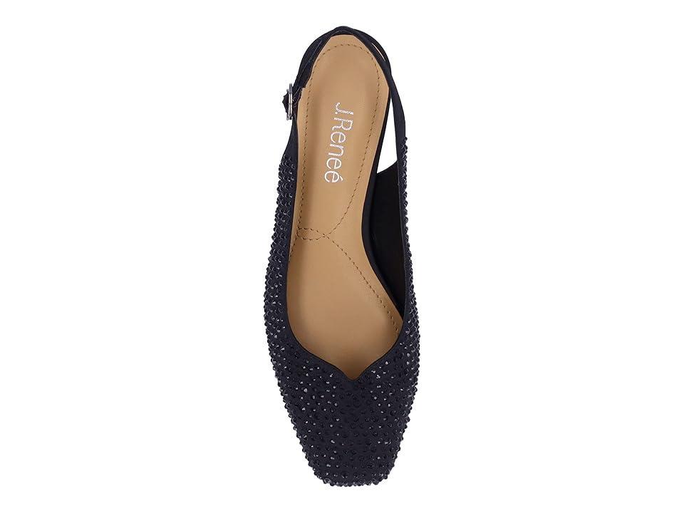J. Renee Baline Satin Rhinestone Slingback Pumps Product Image
