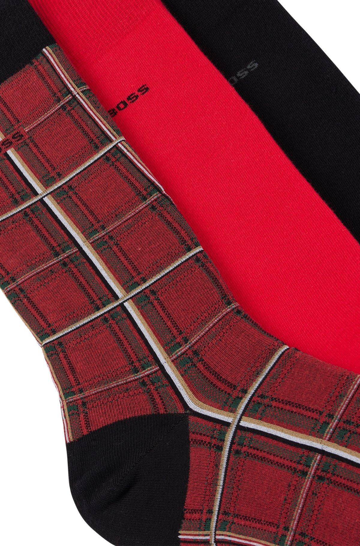Three-pack of regular-length socks with logo details Product Image
