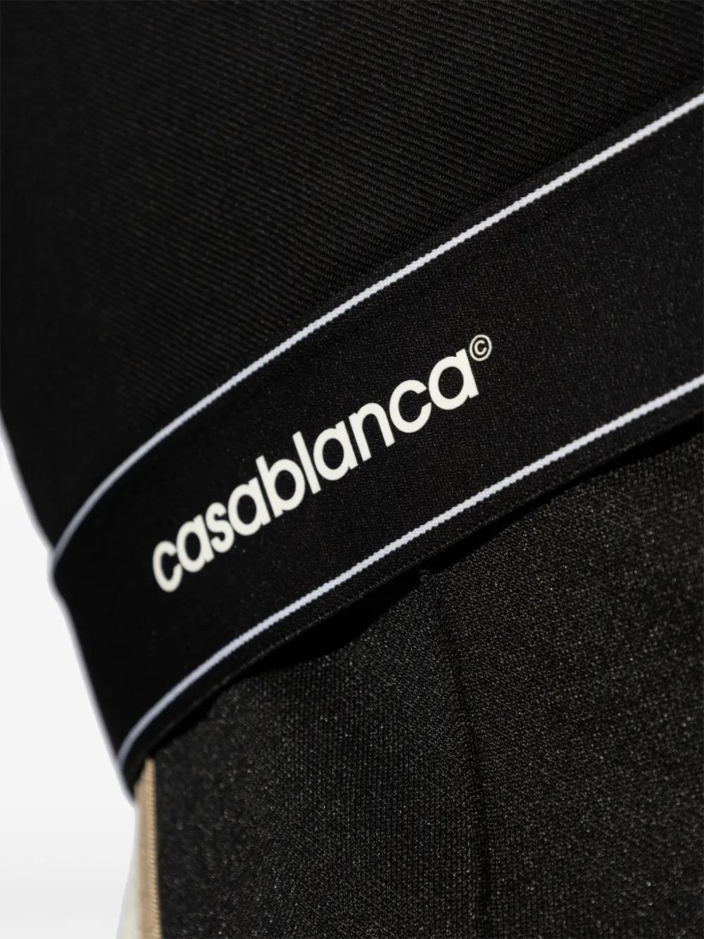 logo-print zipped bomber jacket  Product Image