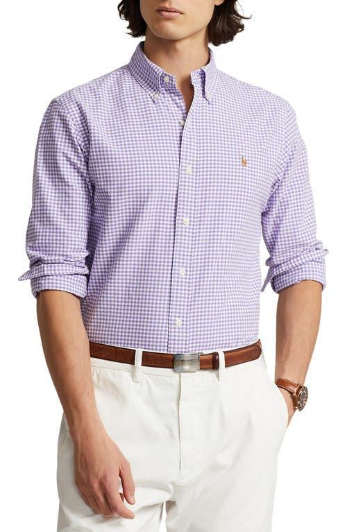 Polo Ralph Lauren Classic Fit Gingham Oxford Shirt Men's Clothing Product Image