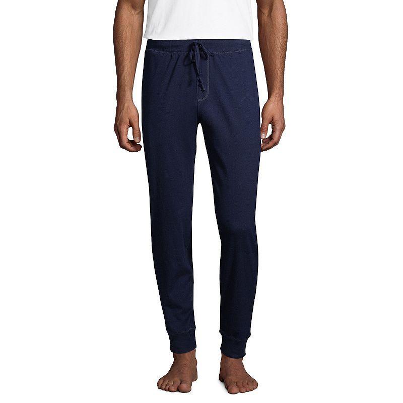 Men's Lands' End Knit Jersey Joggers, Size: Medium, Pale Grey Blue Product Image