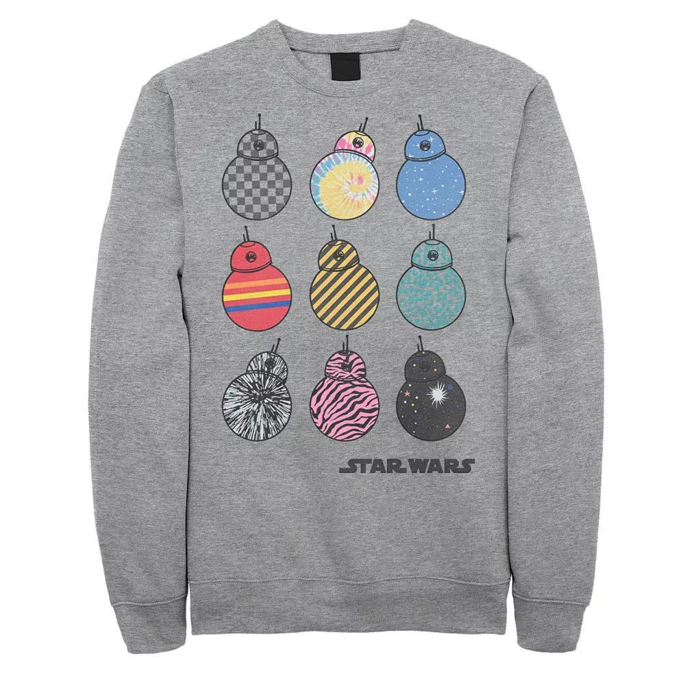 Men's Star Wars The Rise of Skywalker BB-8 Fashion Graphic Fleece Pullover, Size: Medium, Athletic Grey Product Image