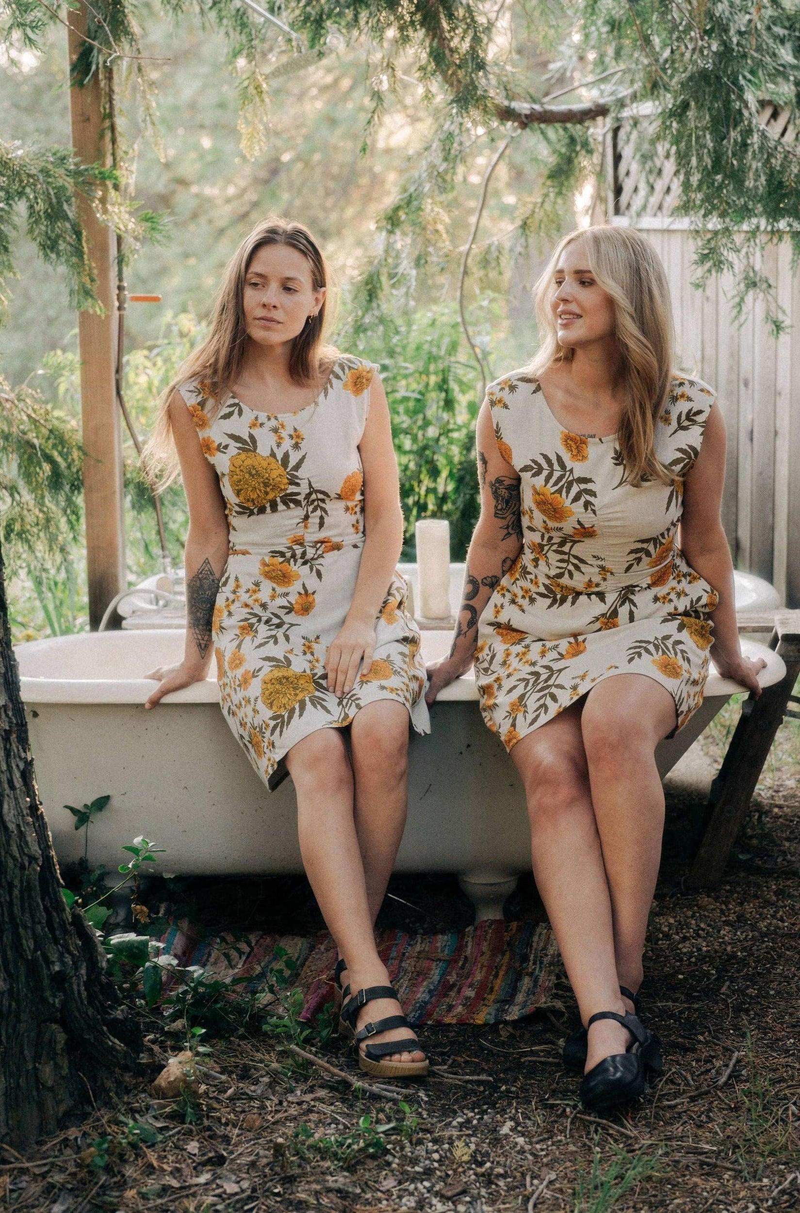 Archie Dress in Oat Marigold Linen Product Image