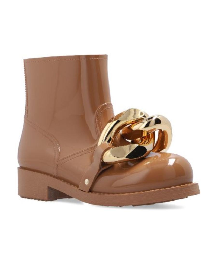 JW ANDERSON Chain Rubber Ankle Boots In Brown Product Image