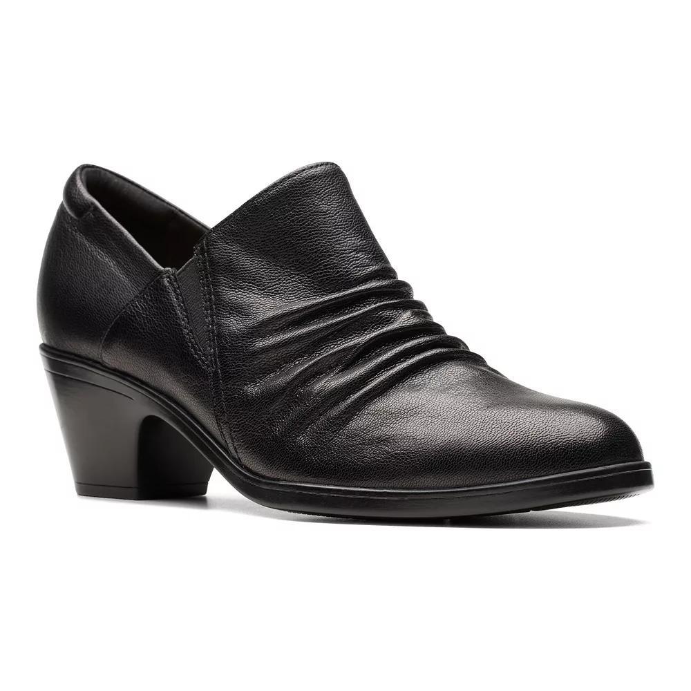 Clarks® Emily2 Cove Women's Leather Pumps, Size: 11 Wide, Black Product Image