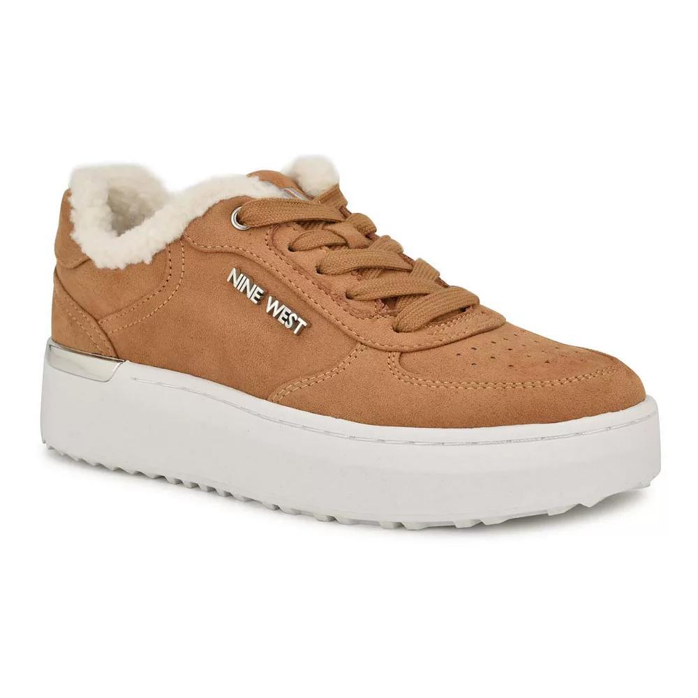 Nine West Cuddly Lace-Up Platform Women's Casual Sneakers, Size: 6.5, Red Product Image