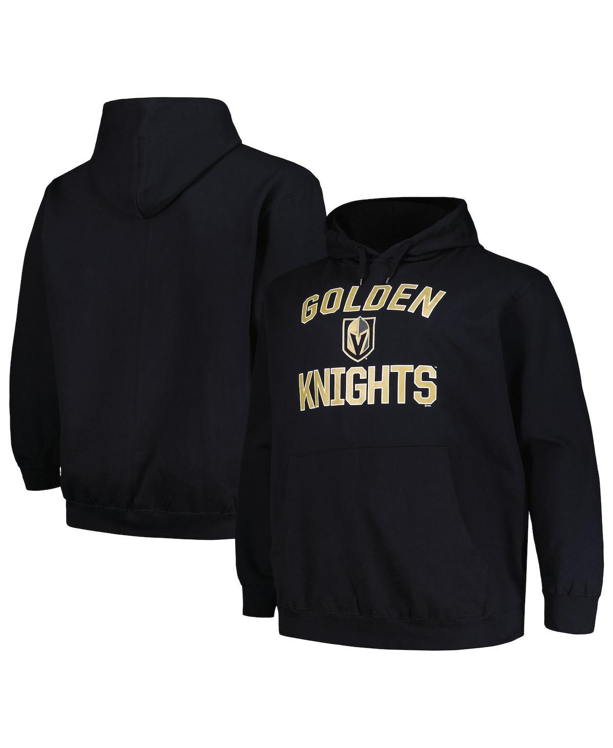 Men's Profile Black Vegas Golden Knights Big & Tall Arch Over Logo Pullover Hoodie, Size: 2XB, Lvk Black Product Image