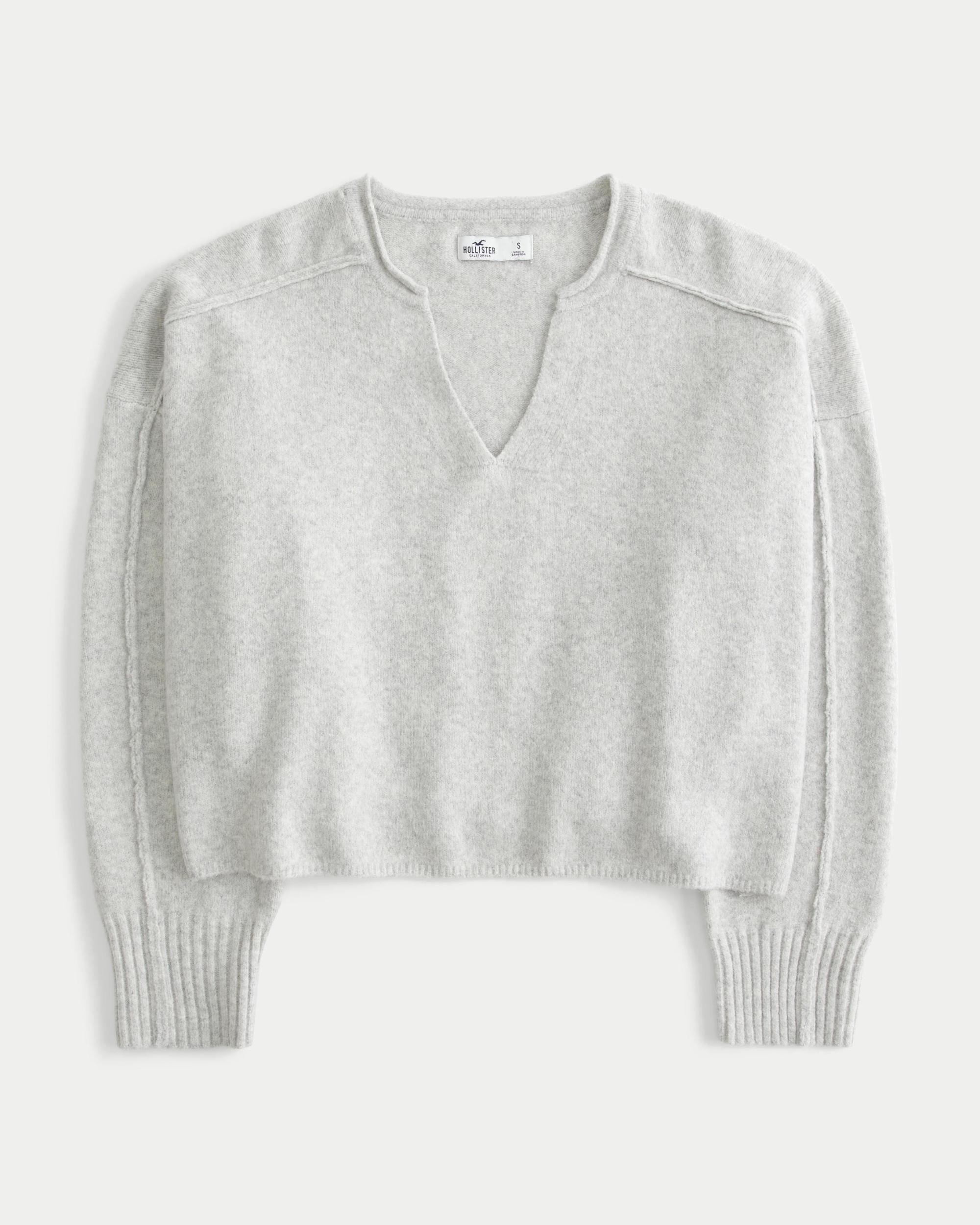 Hollister Comfy Cloud Boxy Notch-Neck Sweater Product Image