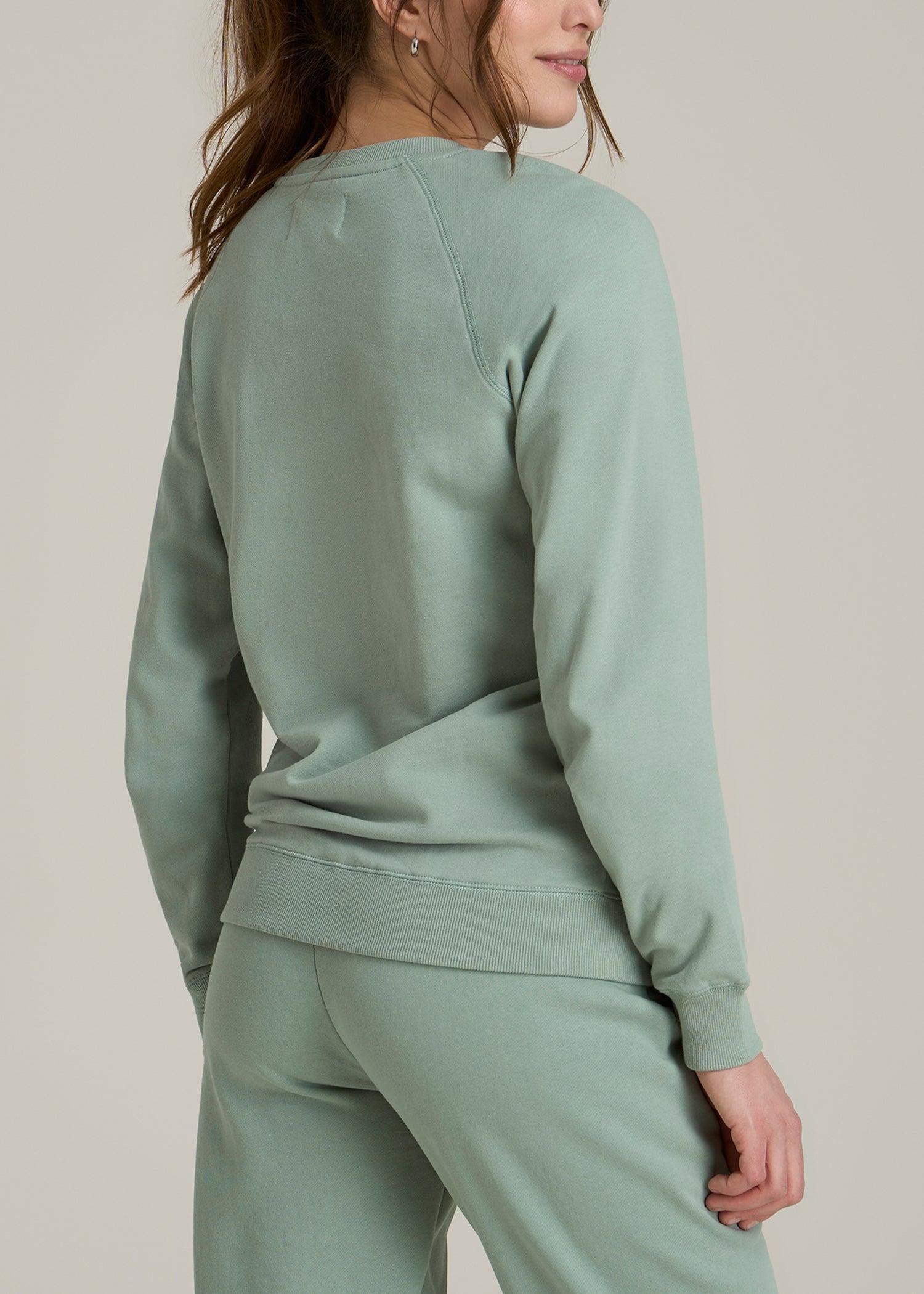 Wearever French Terry Women's Tall Crewneck Sweatshirt in Seagrass Product Image